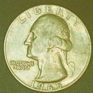 1965-Washington-Quarter-With-Doubling